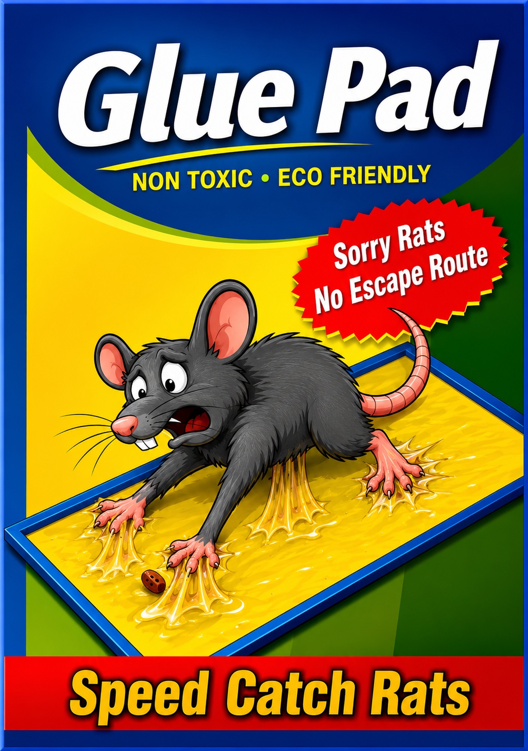 HHA rodent glue pad — high-tack rat and mouse glue trap with peanut essence attractant