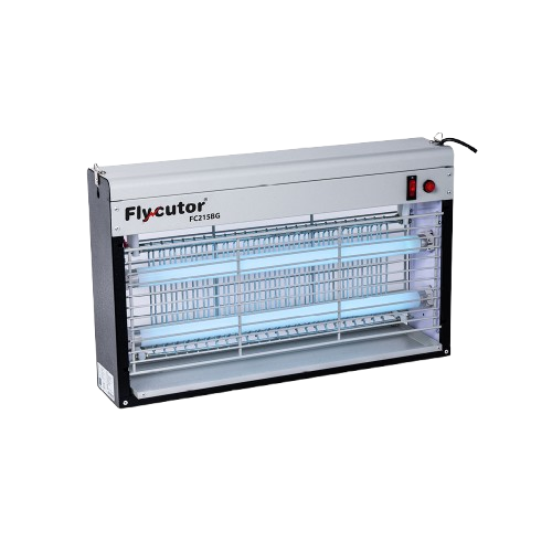 Flycutor electric fly zapper — galvanized iron grey & black model