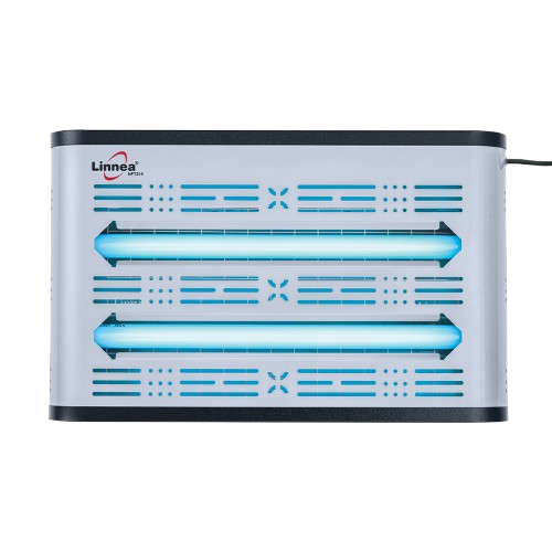 Linnea electric fly trap — silver & black glue-board insect light trap