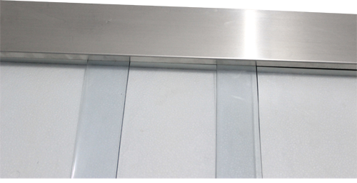 Aluminium channel fixture for PVC strip curtains